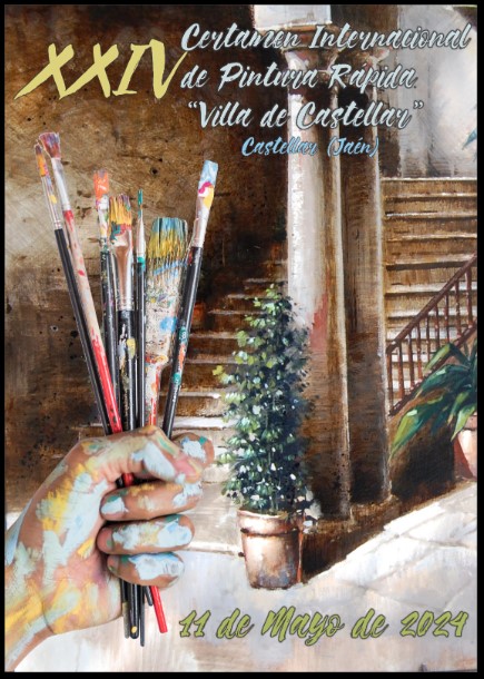 Cartel del XXIV Certamen Internacional de Pintura Rápida Villa de Castellar - Jaén - 11 de mayo de 2024